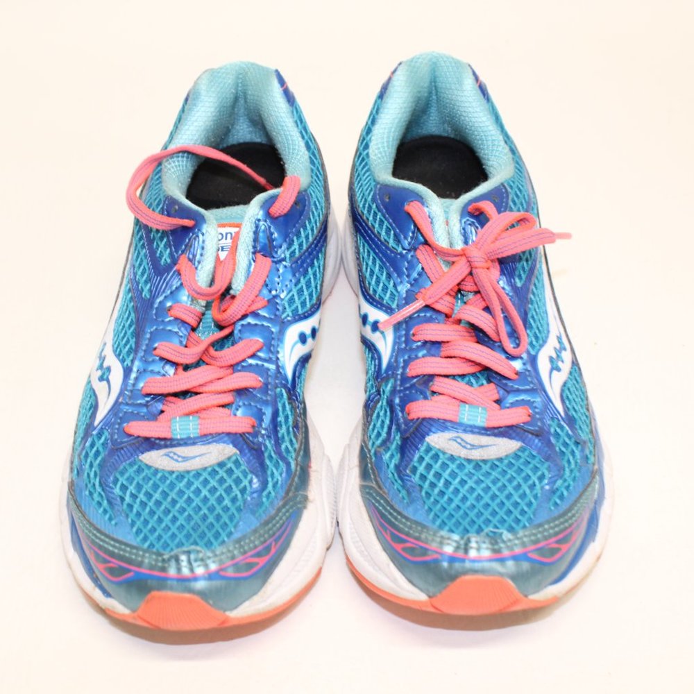 Saucony Ride 7 Running Shoes Turquoise Blue Coral OrangeS10241-1 Womens Size 9M - Picture 4 of 11